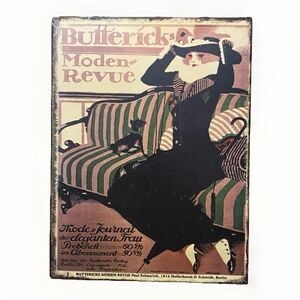 Butterick’s Moden Revue 1912 Poster Vintage Fashion Art Deco Print Classic Decor